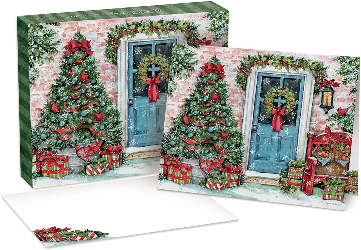 Greenery Greetings Boxed Christmas Cards