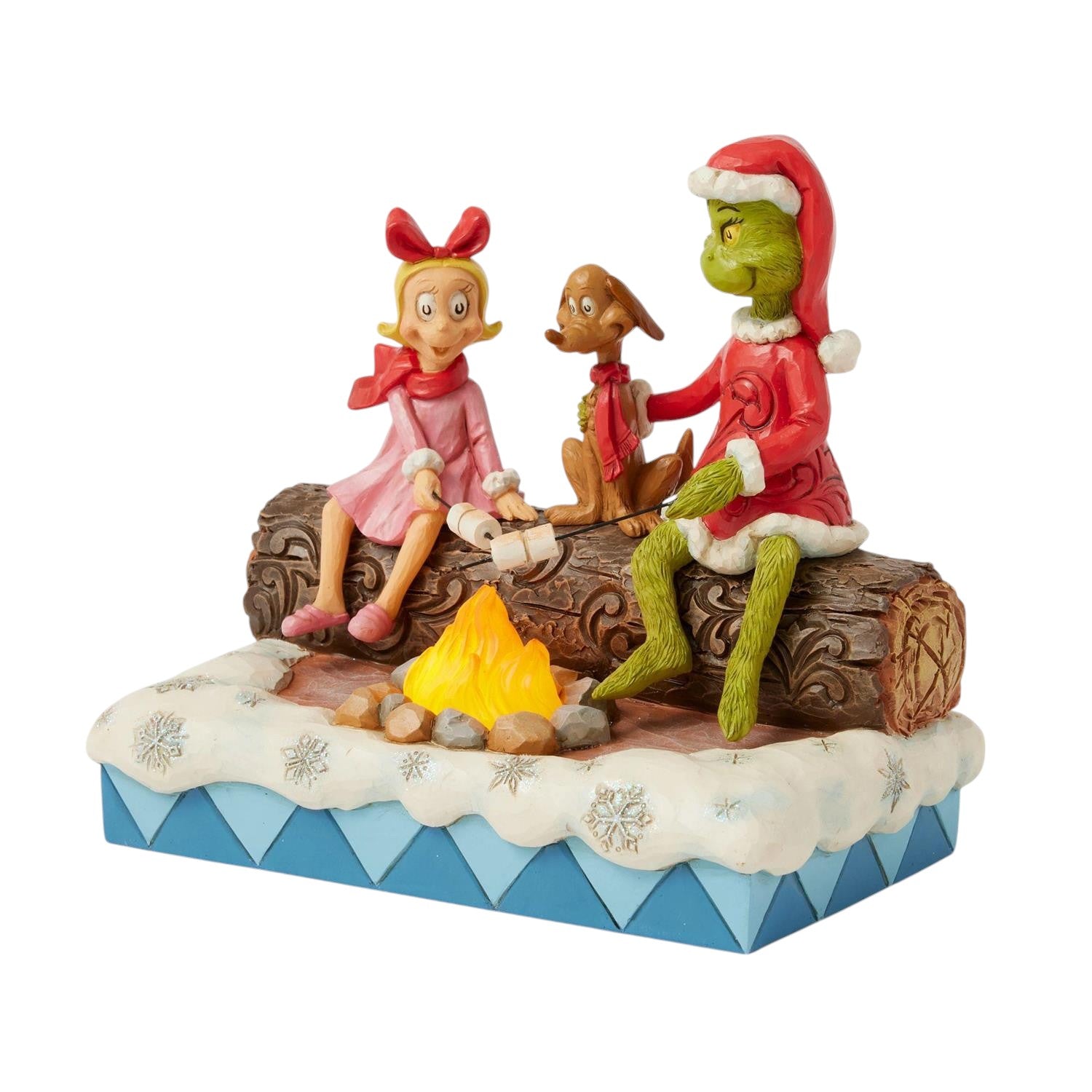Grinch - Max - and Cindy Lou Roasting Marshmallows Figurine