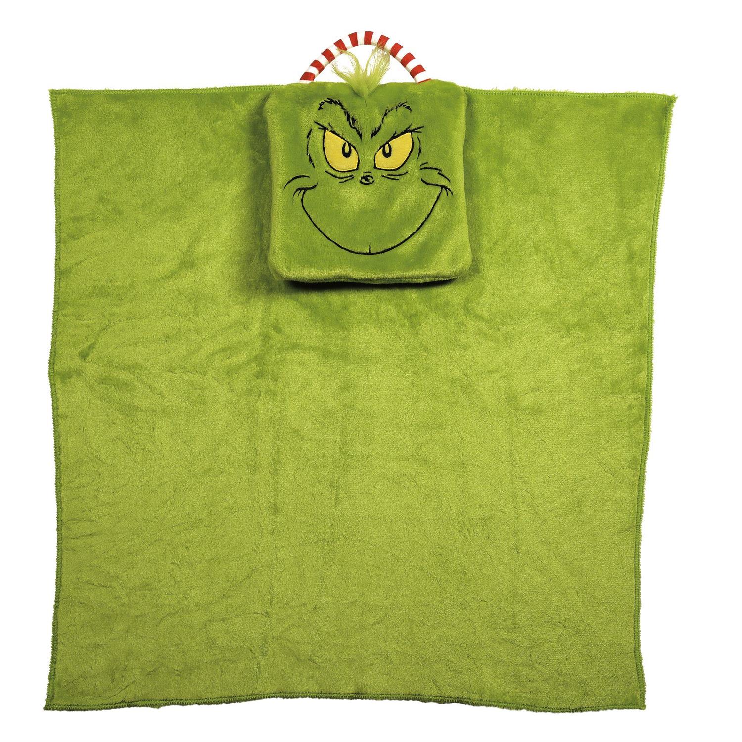 Grinch Travel Blanket