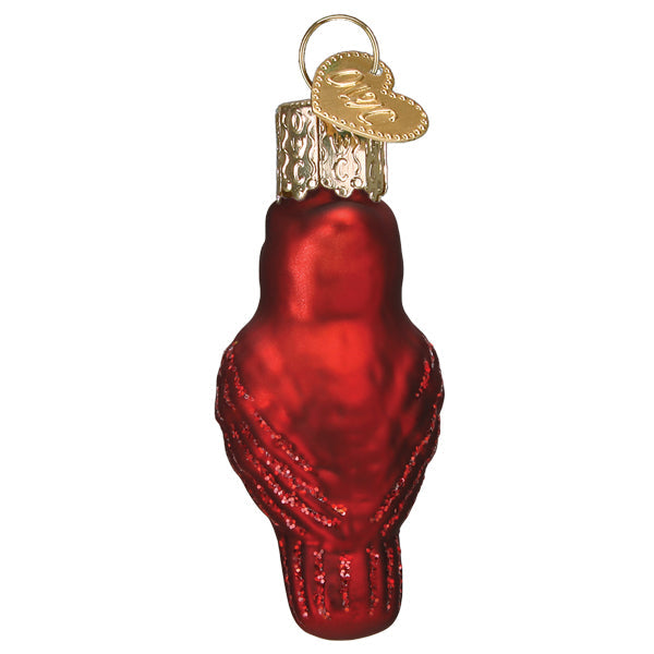 Gumdrop Mini Cardinal Glass Ornament