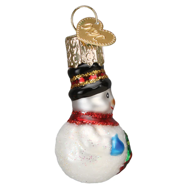 Gumdrop Mini Snowman Glass Ornament