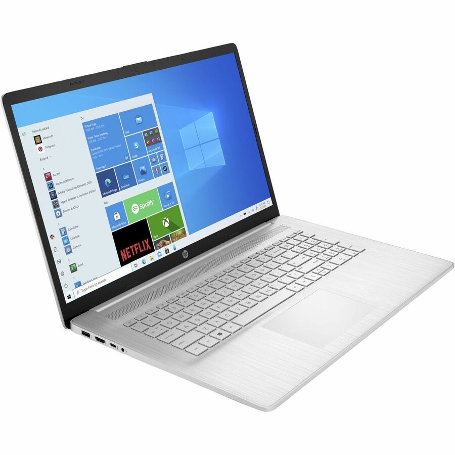 HP 17-cn0010nr 17.3" Touchscreen Notebook - HD+ - 1600 x 900 - Intel Core i3 11th Gen i3-1125G4 Quad-core (4 Core) - 8 GB Total RAM - 256 GB SSD - Natural Silver