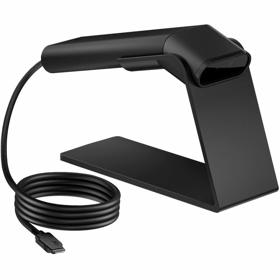 HP Engage 2D G2 Barcode Scanner - Cable Connectivity - 1D, 2D - Imager - USB - Ebony