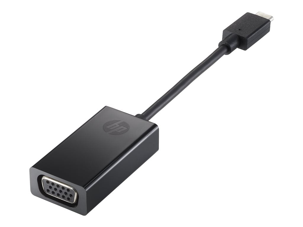 HP - External video adapter - USB-C - VGA - black - for ProBook 450 G8, 45X G9, 630 G8, 635, 640 G5, 640 G8, 64X G4, 650 G4, N9K76AA#ABA