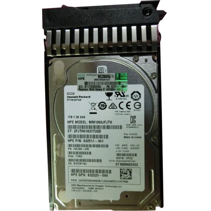 HPE 1 TB Hard Drive - 2.5" Internal - SAS (12Gb/s SAS) 832983-001