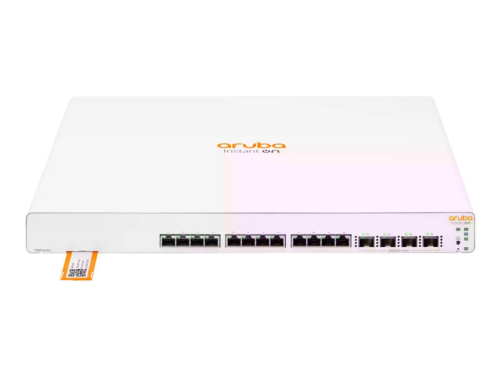 HPE Networking Instant On 1960 12XGT 4SFP+ Switch - Switch - L2+ - smart - 12 x 100/1000/10000 + 4 x 10 Gigabit SFP+ - desktop, JL805A#B2E