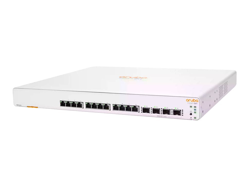 HPE Networking Instant On 1960 12XGT 4SFP+ Switch - Switch - L2+ - smart - 12 x 100/1000/10000 + 4 x 10 Gigabit SFP+ - desktop, JL805A#B2E