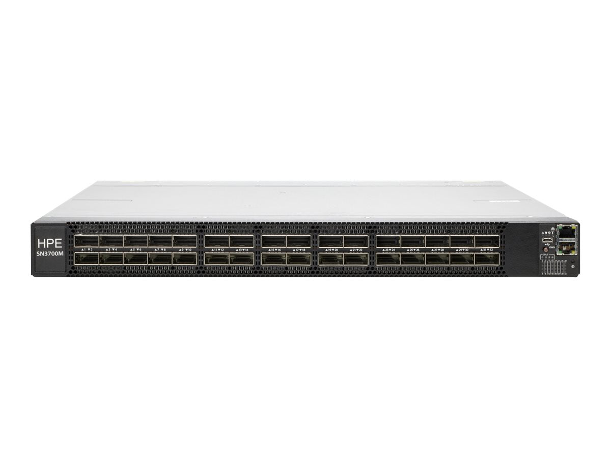 HPE SN3700M - Switch - L3 - managed - 32 x 200 Gigabit QSFP56 - back to front airflow - rack-mountable R5Z75A