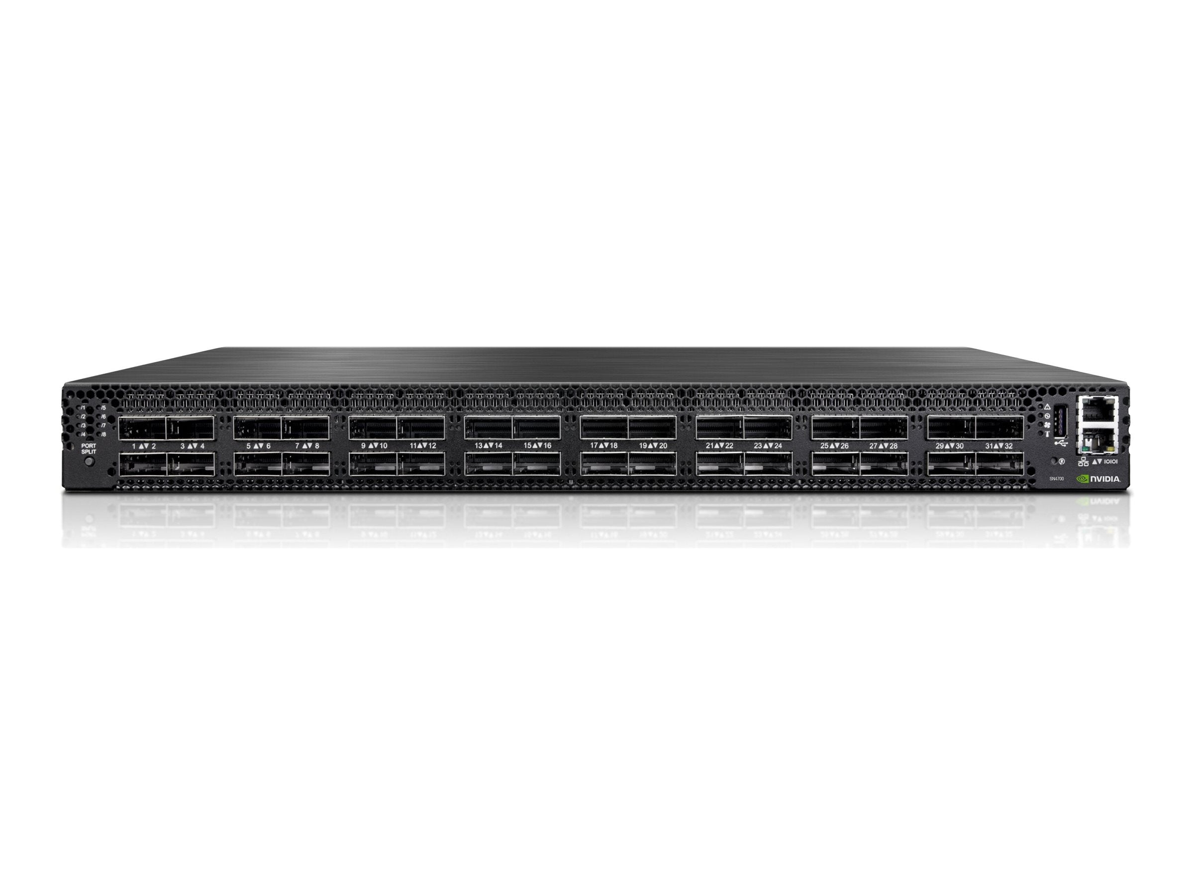 HPE SN4700M 400GbE 32QSFP-DD Switch - M-Series - switch - L3 - managed - 32 x 40/100/200/400 Gigabit Ethernet QSFP-DD - back S2T81A
