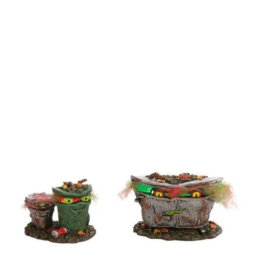 Halloween Spooky Trash Cans - 2 Piece Set