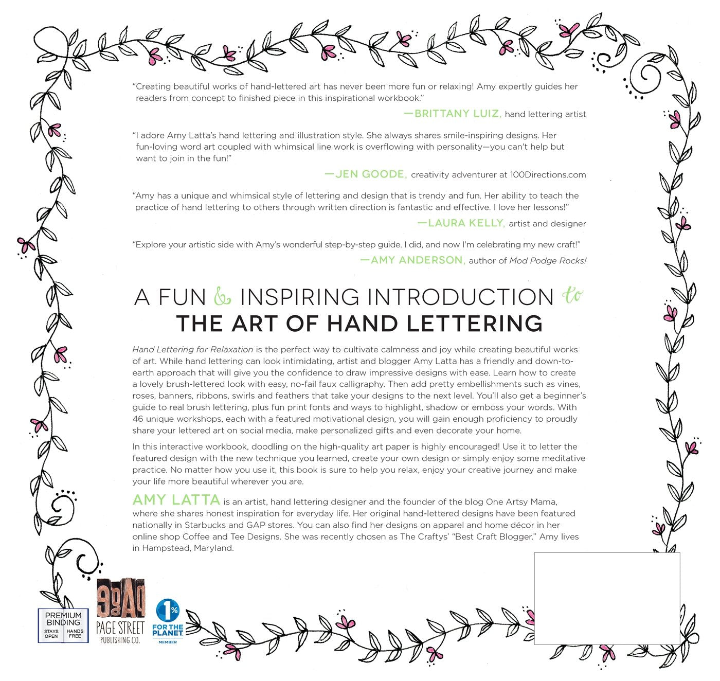 Hand Lettering For Relaxation: Inspirational Workbook