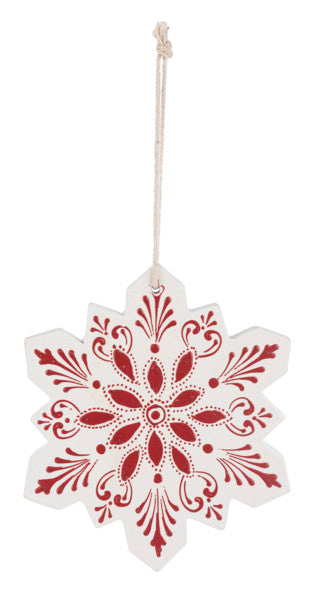 Hand Painted Snowflake Ornament -