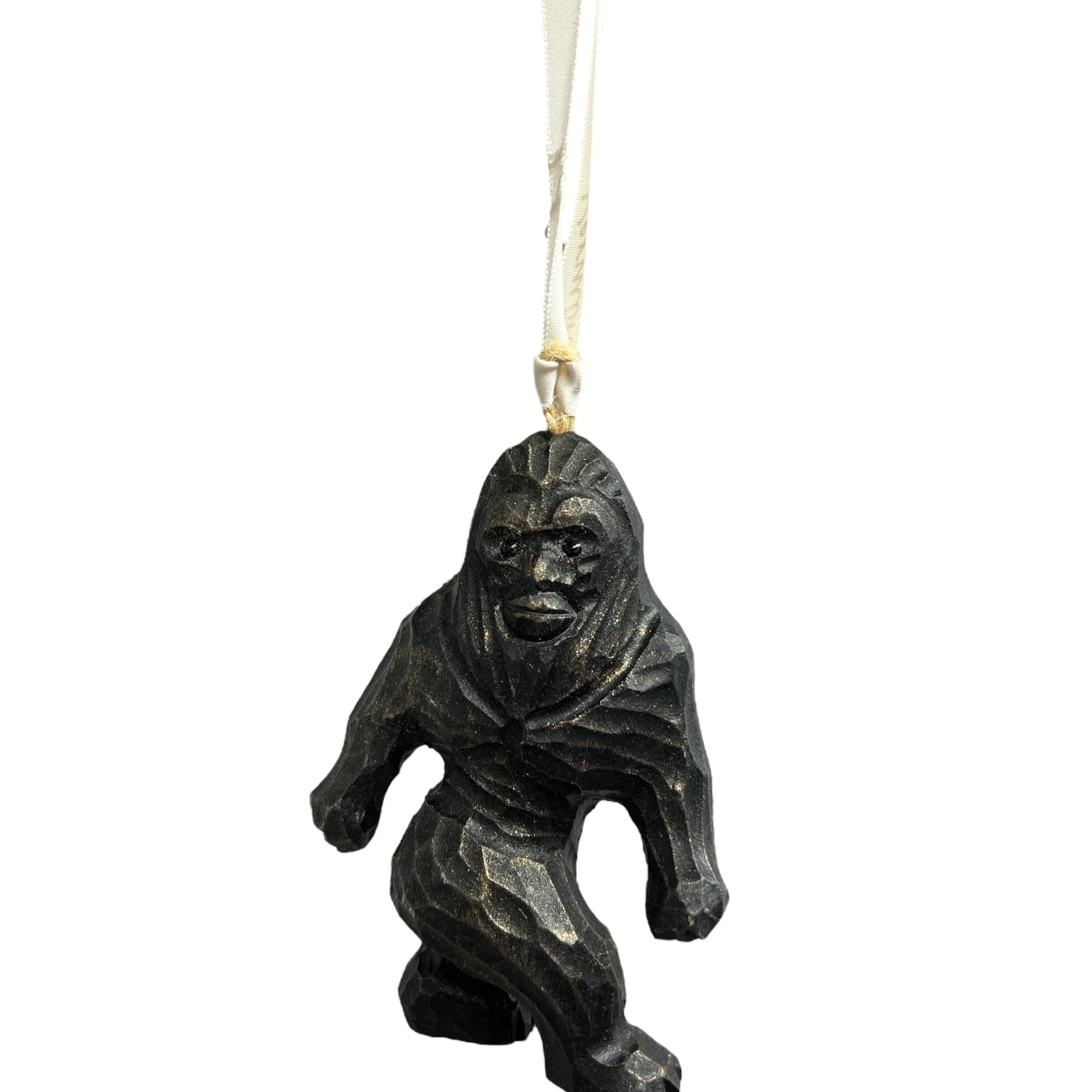 Handcarved Wood Ornament - Bigfoot