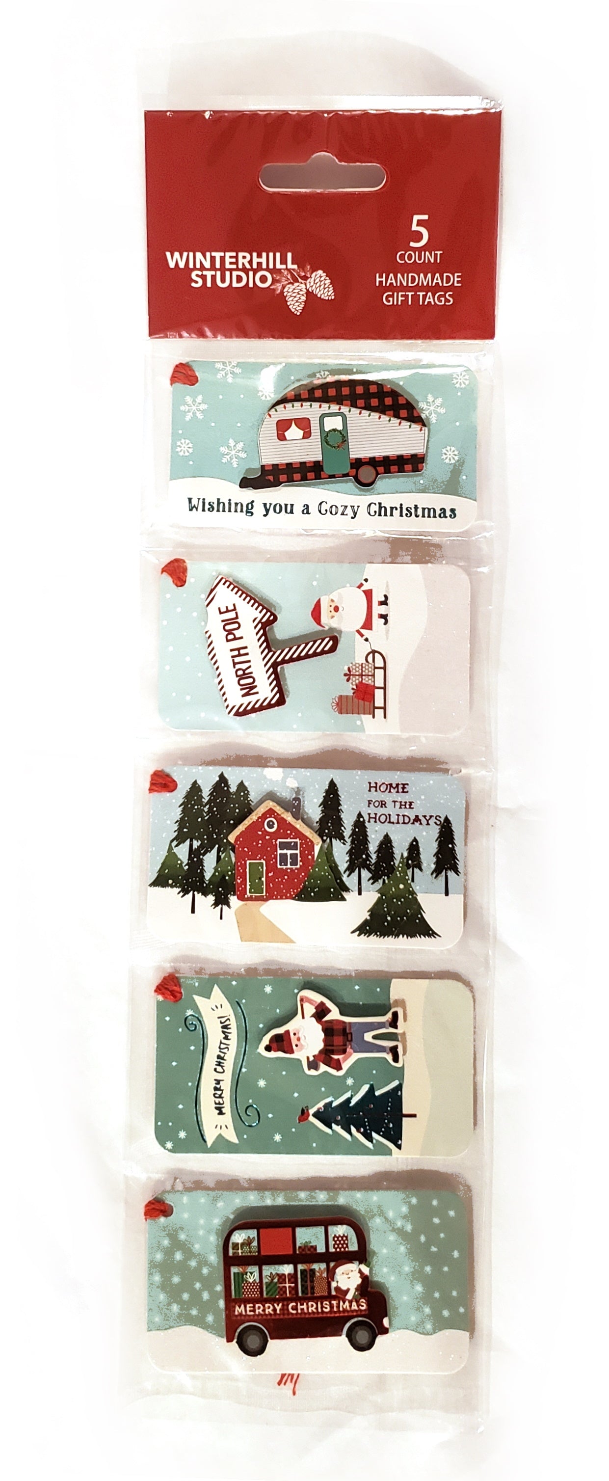 Handmade Gift Tags 5 Count - Village