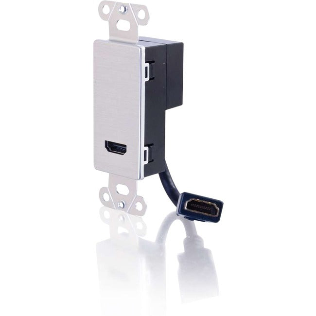 Hdmi Pass Through Wall Plate - Aluminum