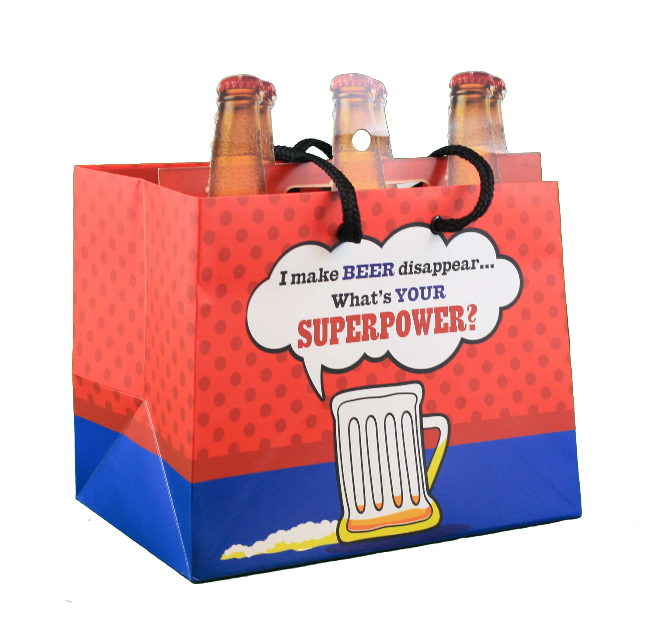Heavyweight 6-pack Gift Bag - I make Beer disappear...