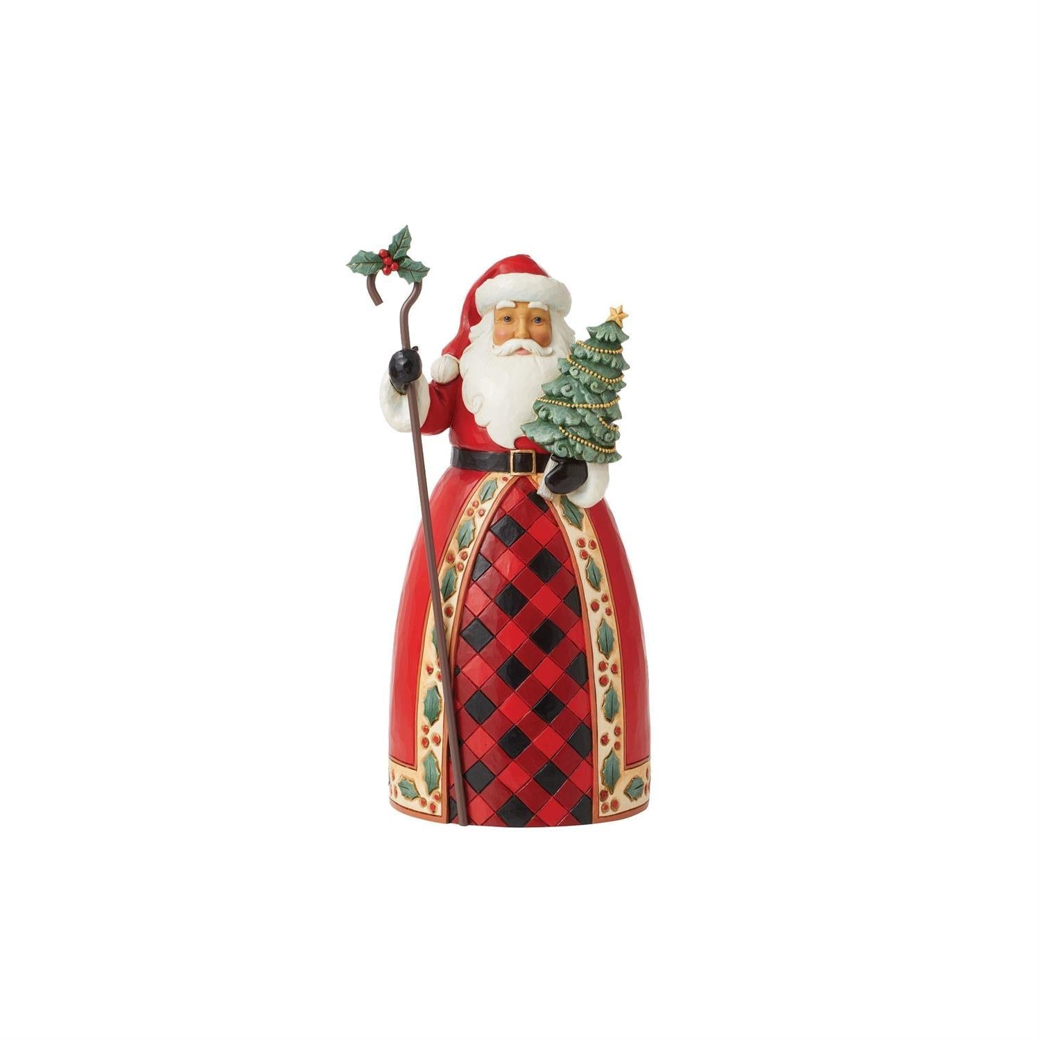 Highland Glen Santa with Holly Tree Cane