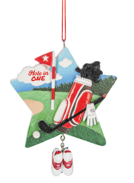 Hole in One Golf Star Ornament