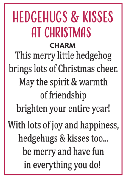 Holiday Hedgehog Charm With Present