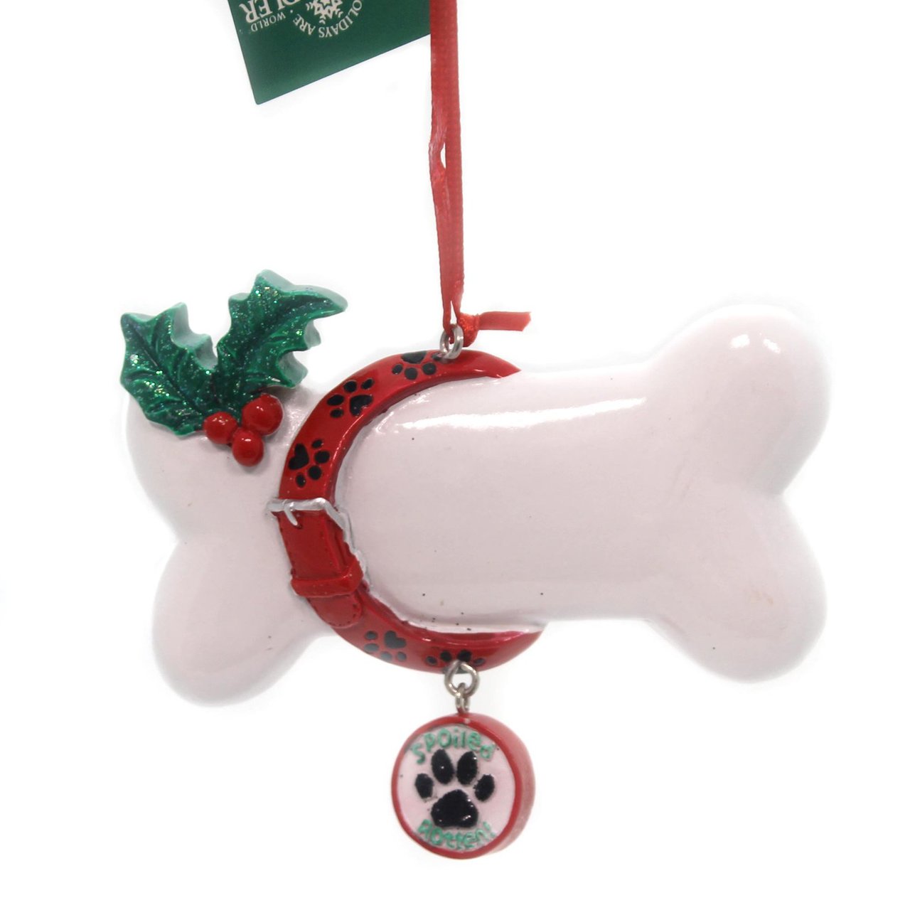 Holiday Ornaments Spoiled Rotten Dog Bone Ornament