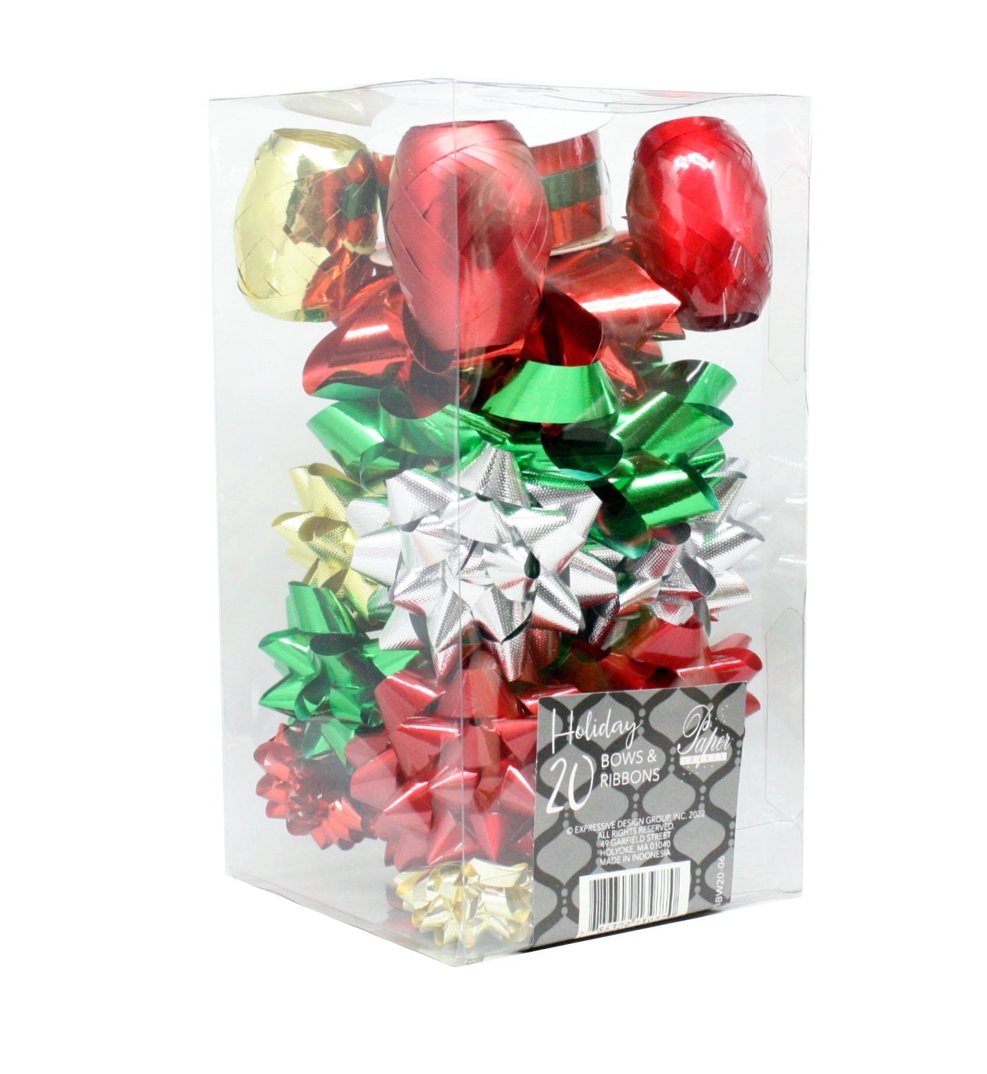 Holiday Ribbon And Bow Kit - Red/Green/Silver/Gold