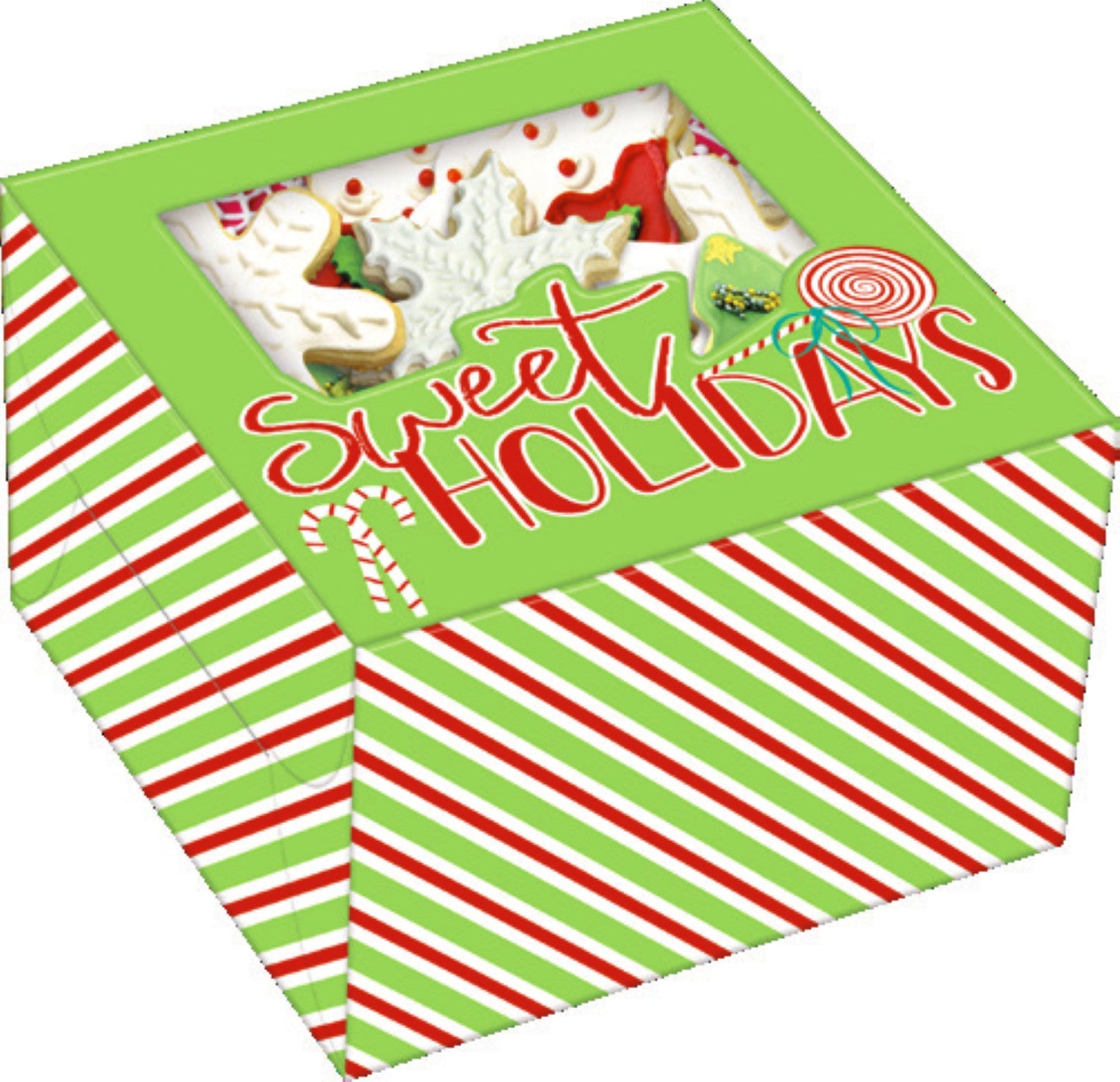 Holiday Square Treat Box 2 Pack - Light Green