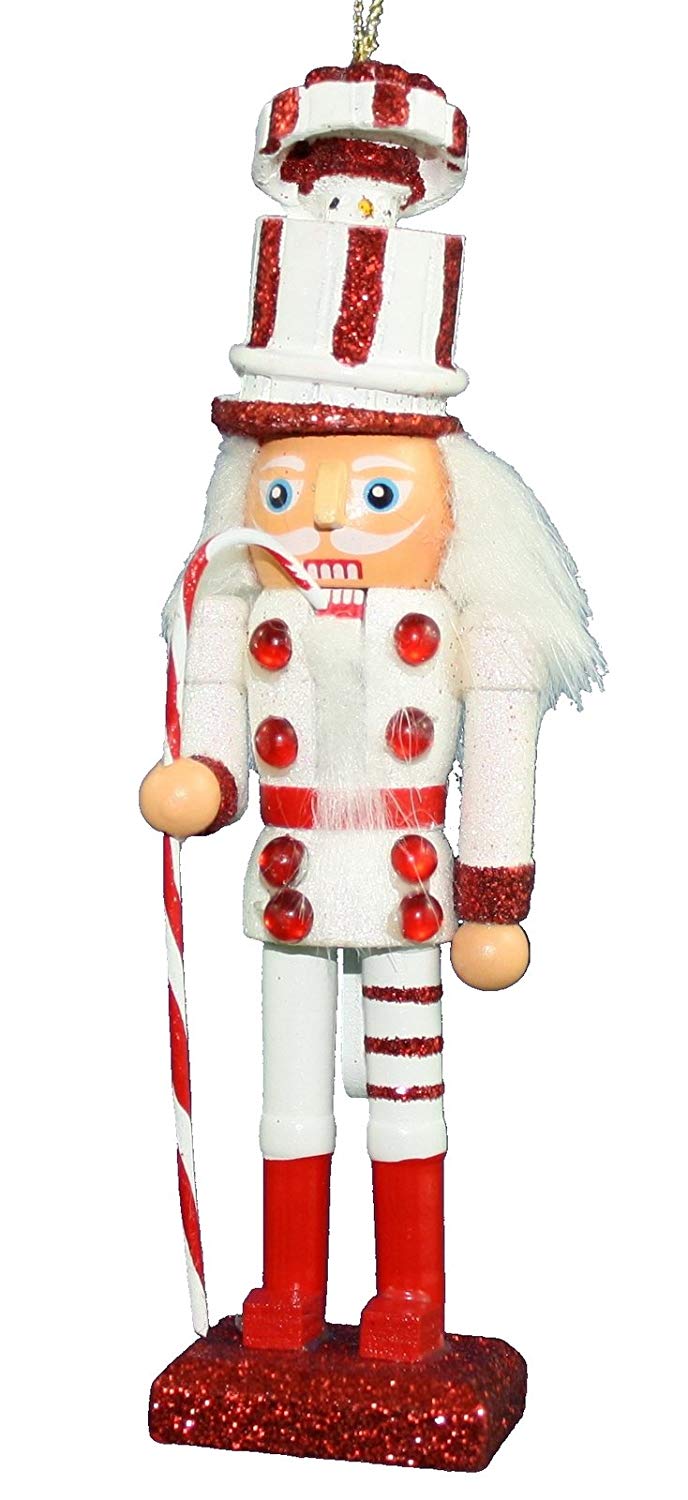 Hollywood 6 inch Wooden Nutcracker - Gift Hat Red/White