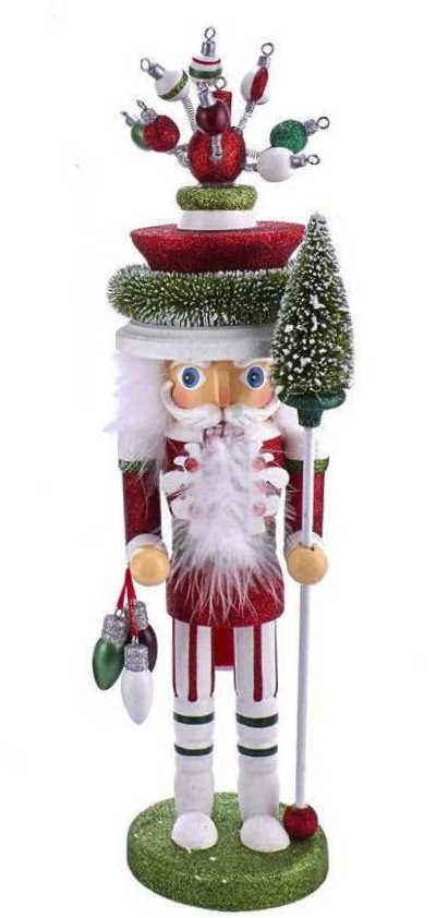 Hollywood Nutcrackers Whimsical Collection - red, white and green ornament hat