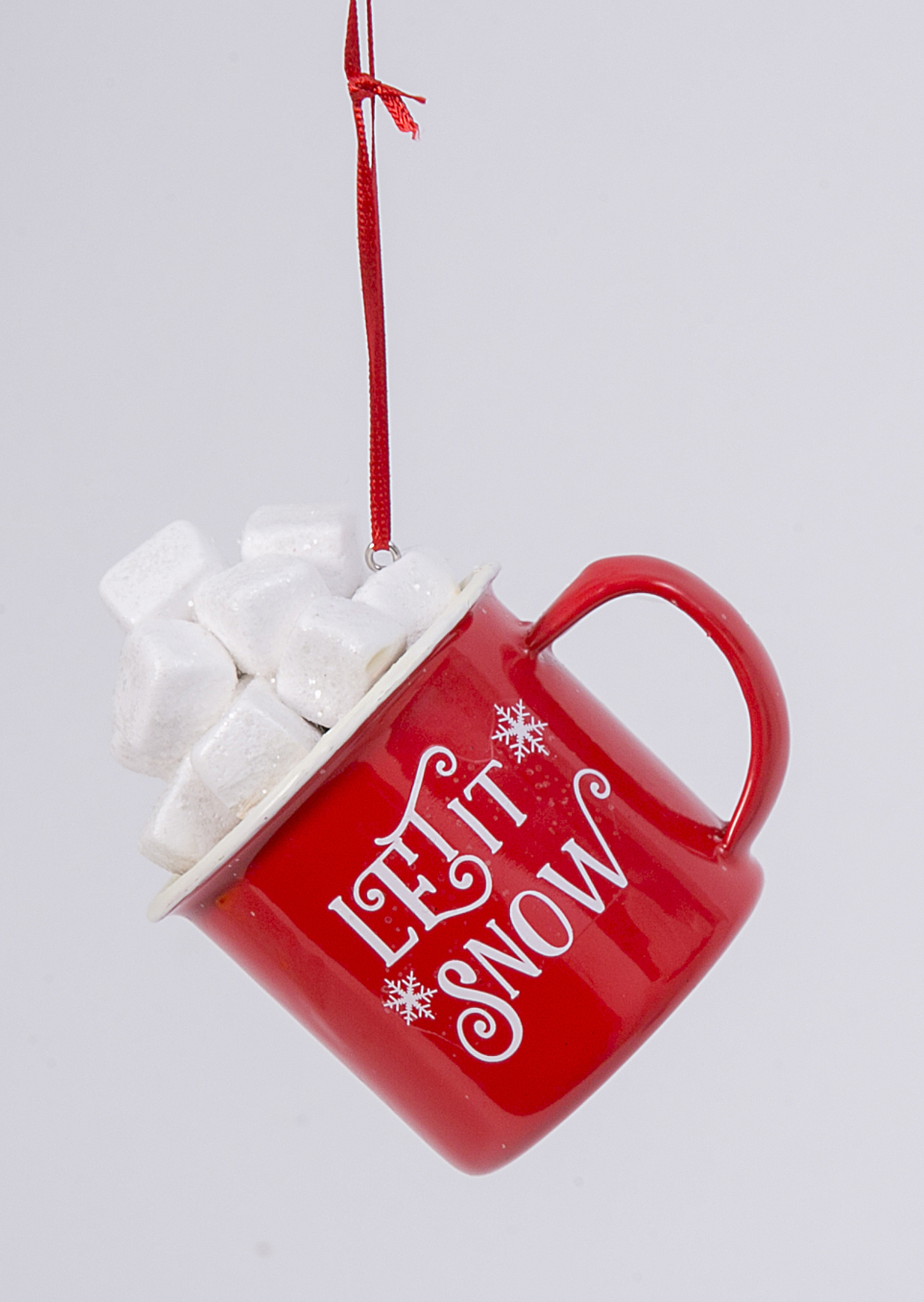 Hot Cocoa Mug with Marshmallows Ornament - Let It Snow