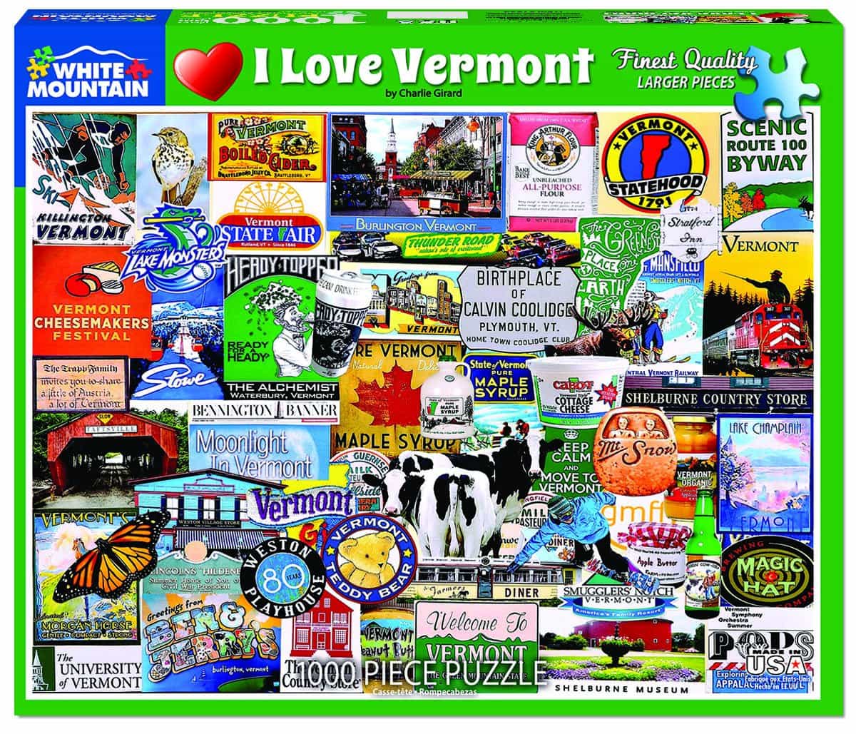 I Love Vermont - 1000 Piece Puzzle
