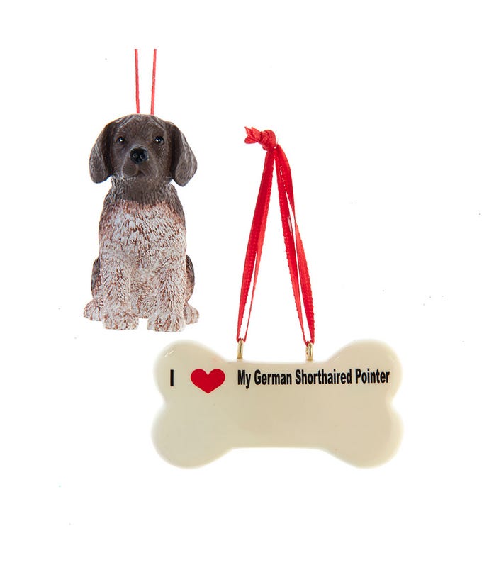 I love My German Shorthaired Pointer With Dog Bone Ornaments