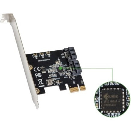 IO Crest 2 Port SATA III PCI-e 3.0 x1 Controller Card (Jmicro Chipset) SI-PEX40148