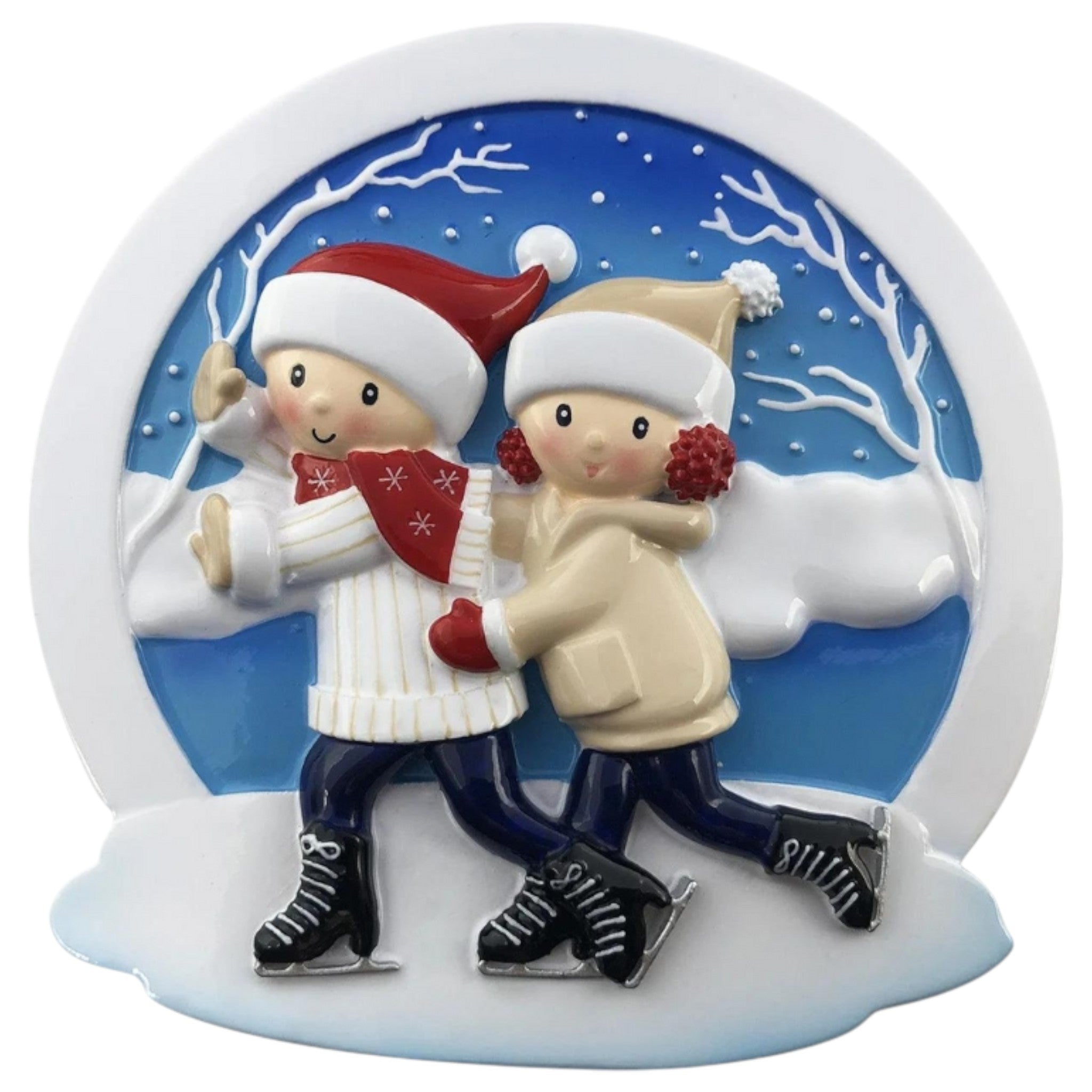 Ice Skating Family of 2 Ornament