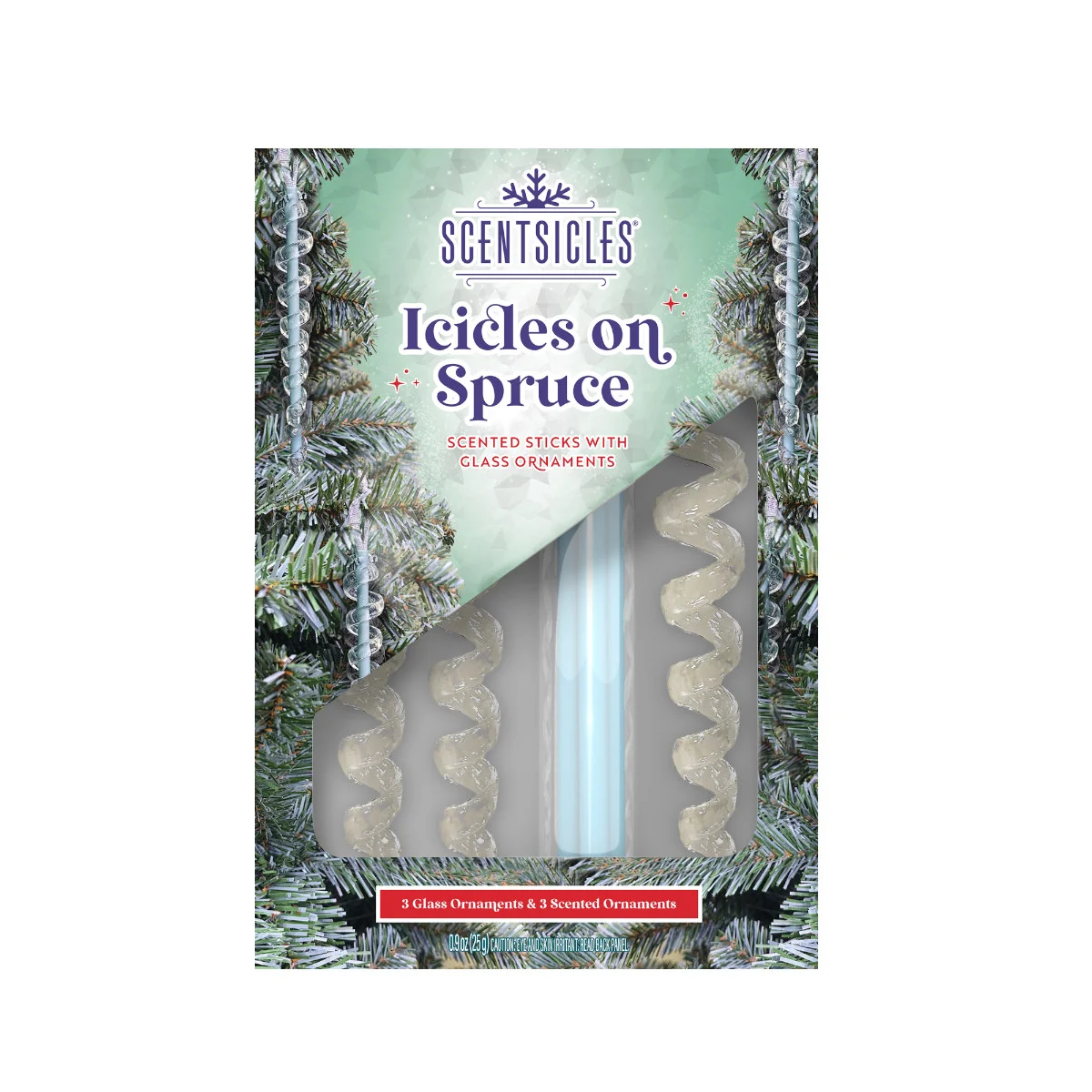 Icicles on Spruce - Glass Icicles with Scent sticks