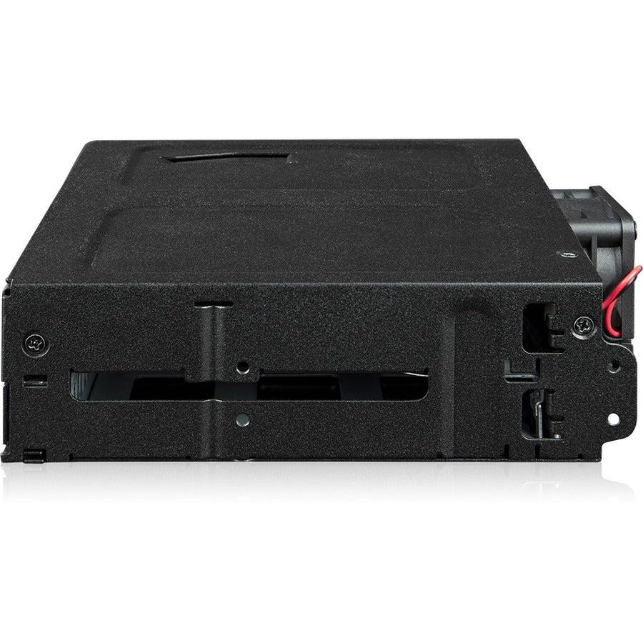 Icy Dock ToughArmor MB105VP-B Drive Enclosure for 5.25" PCI Express NVMe 4.0, U.2, U.3 - SFF-8654 SlimSAS Host Interface Internal - Black