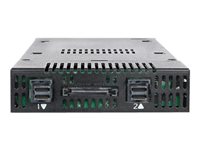 Icy Dock ToughArmor MB834M2K-B Drive Enclosure for 3.5" M.2, PCI Express NVMe - Mini-SAS HD Host Interface Internal - Black