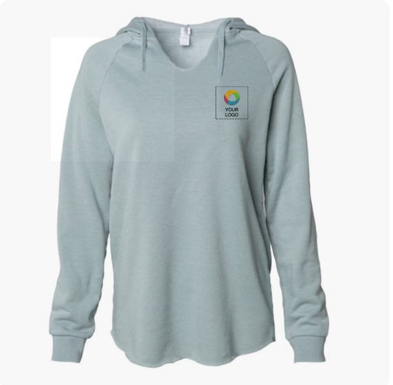 Independent Trading Co. Women's Lightweight California Wave Wash Hooded Sweatshirt – Laid-Back Style, Softly Washed for Ultimate Comfort