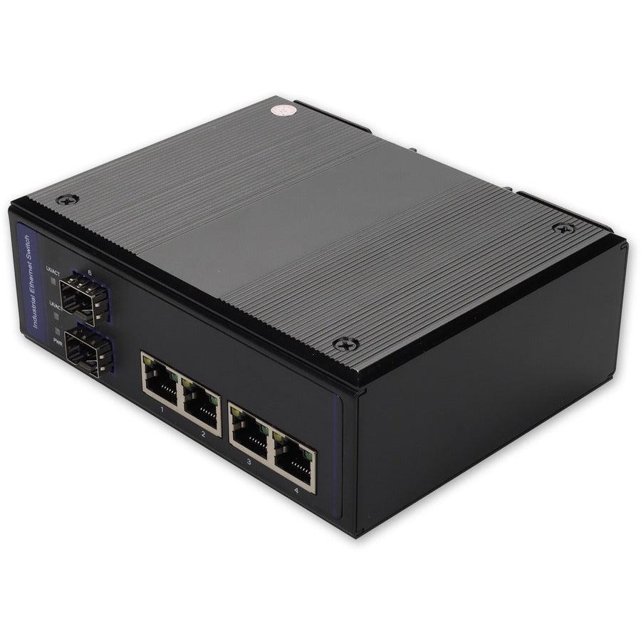 Industrial Media Converter Switch 4-Port RJ45 to 2 SFP - AddOn ADD-IFMC-4RJ2SFP