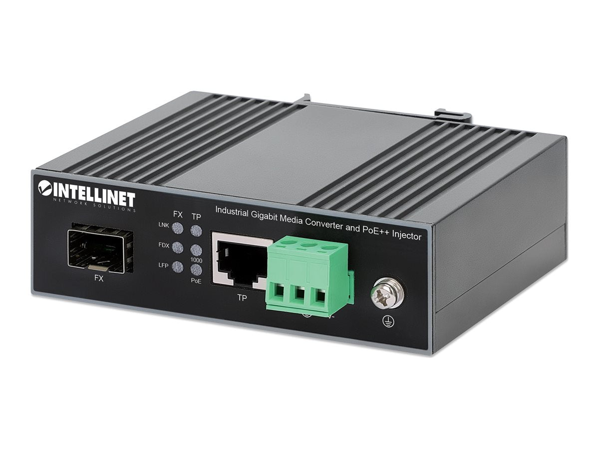 Intellinet - Fiber media converter - 1GbE - 10Base-T, 100Base-TX, 1000Base-TX - RJ-45 / SFP28