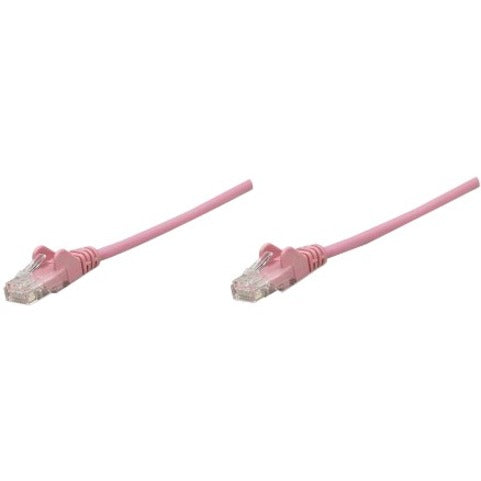 Intellinet Network Solutions Cat6 UTP Network Patch Cable, 1 ft (0.3 m), Pink