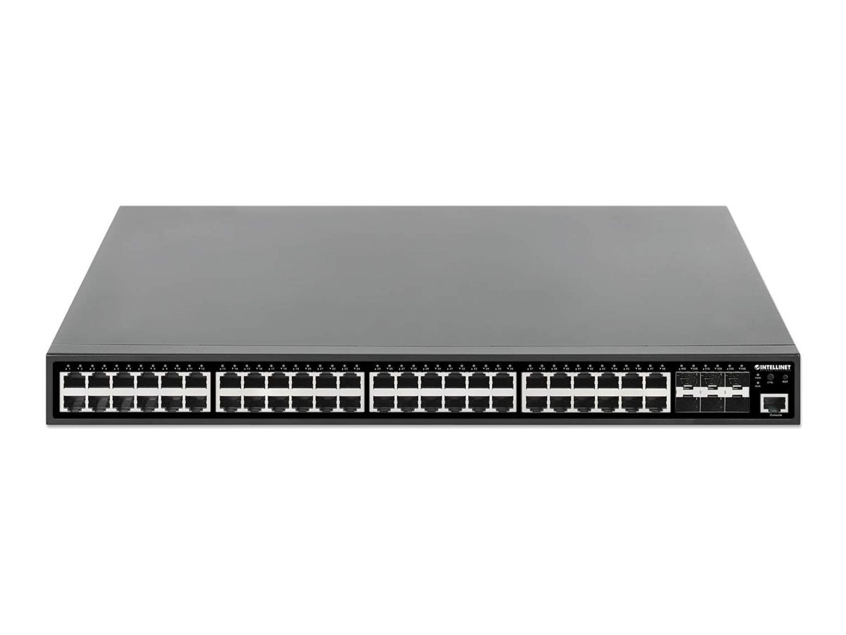 Intellinet - Switch - L2+ - managed - 48 x 10/100/1000 (PoE+) + 6 x 10 Gigabit SFP+ (uplink) - rack-mountable - PoE+ (450 W)