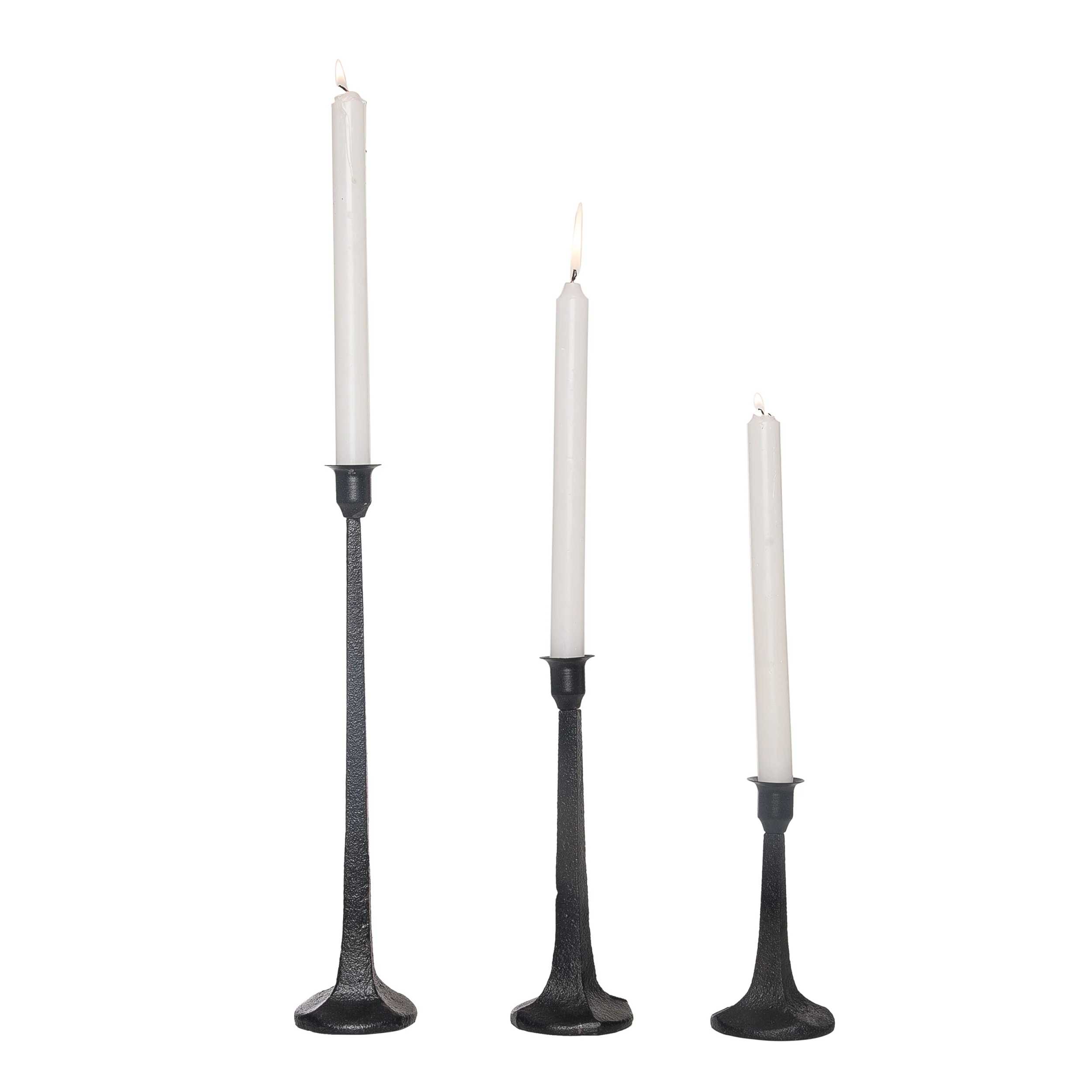Iron Candle Holders - 3 Piece Set