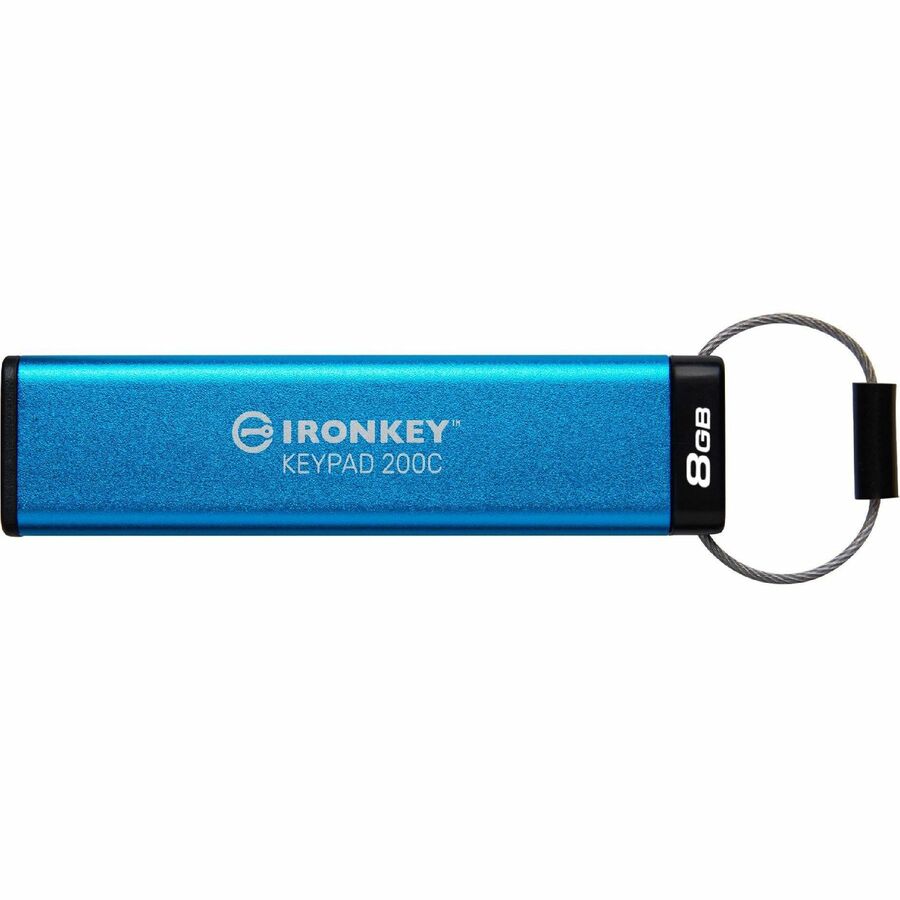 IronKey Keypad 200 8GB USB 3.2 (Gen 1) Type C Flash Drive - 8 GB - USB 3.2 (Gen 1) Type C