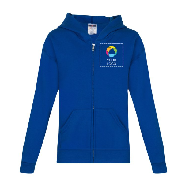 JERZEES® NuBlend® Youth Full-Zip Hooded Sweatshirt – Easy Layering, Soft Warmth for Everyday Adventures