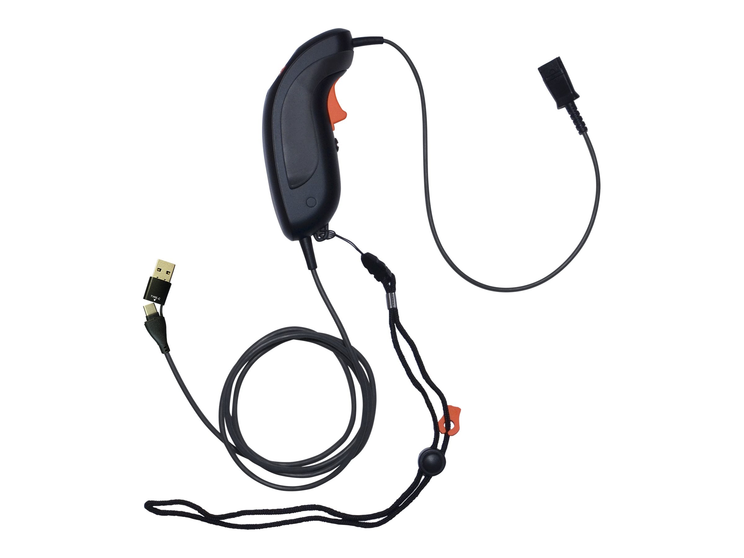 JPL Telecom Scout 200 - Headset cable - PLX quick disconnect to USB, 24 pin USB-C - Push-to-talk (PTT) button 575-406-200