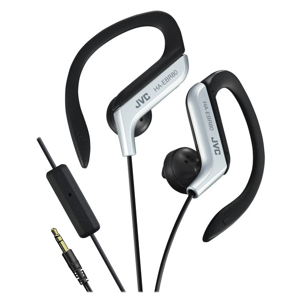 JVC HAEBR80S Sport In-Ear Ear Clip Sport Headphones with Microphone and Remote,