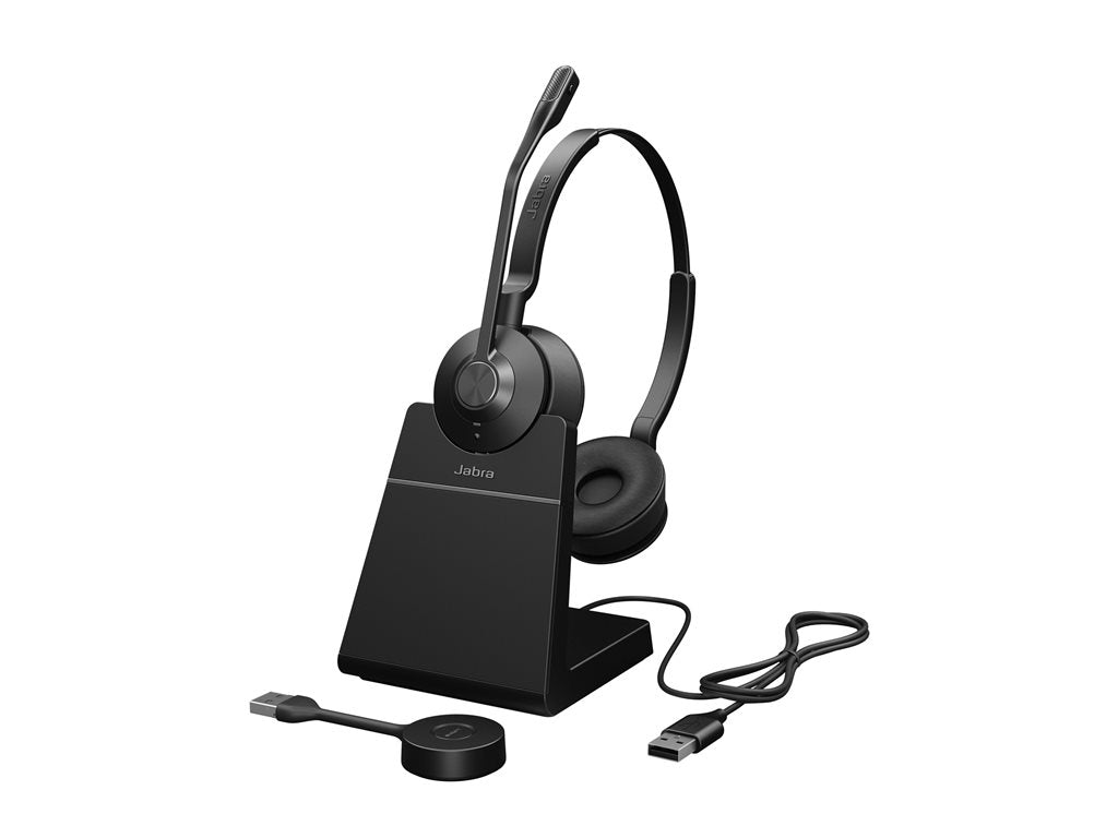 Jabra Engage 55 SE Stereo - Headset - on-ear - DECT - wireless - USB-A via DECT adapter - UC certified 9659-415-125