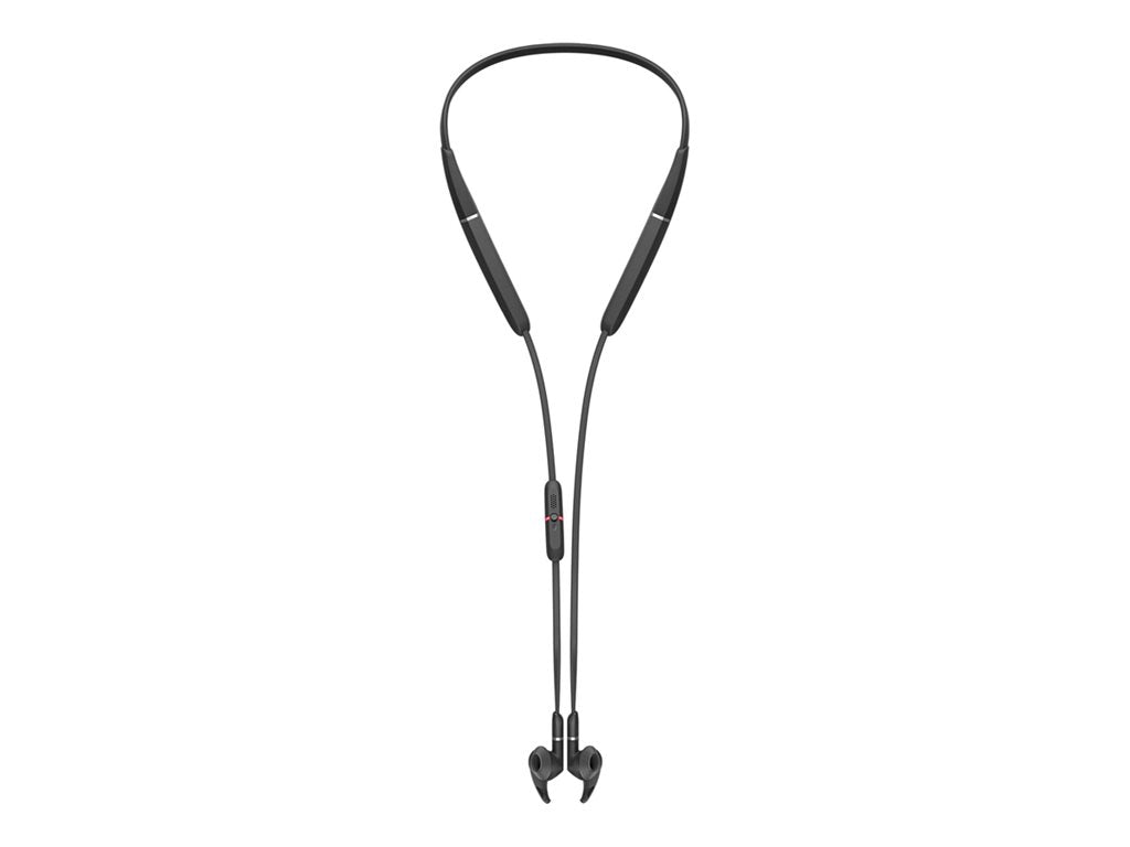 Jabra Evolve 65e MS - Earphones with mic - in-ear - behind-the-neck mount - Bluetooth - wireless - USB - noise isolating 6599-623-109
