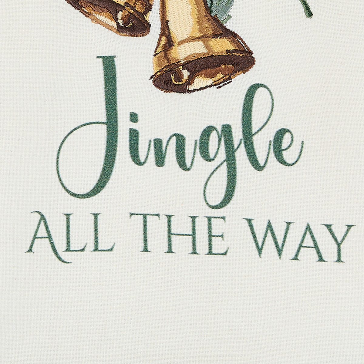 Jingle All The Way Embroidered Dishtowel