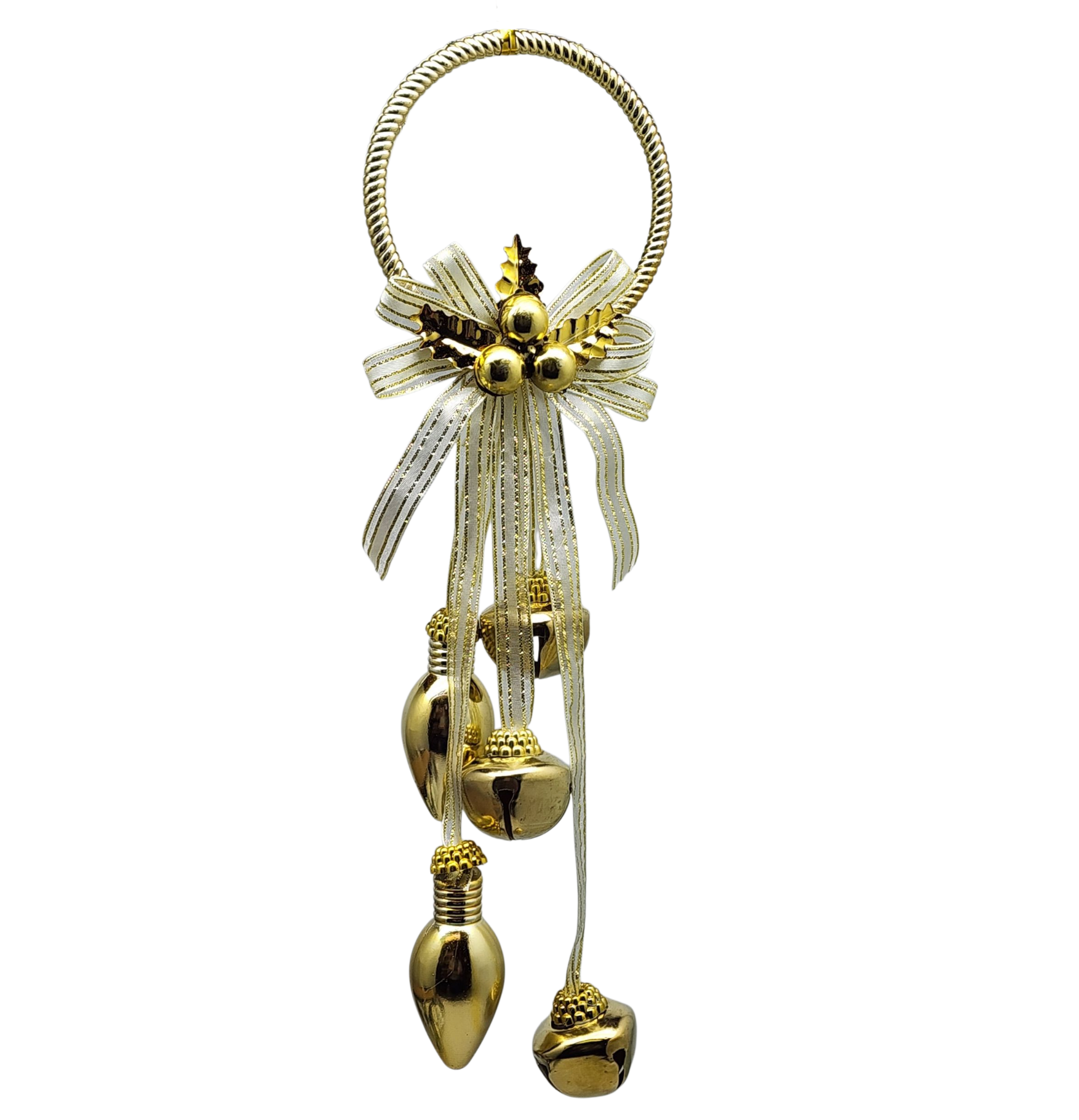 Jingle Bell Door Hanger - Gold